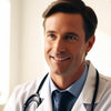 Doctor smiling while discussing CBD options with patients, emphasizing open healthcare conversations about CBD usage.